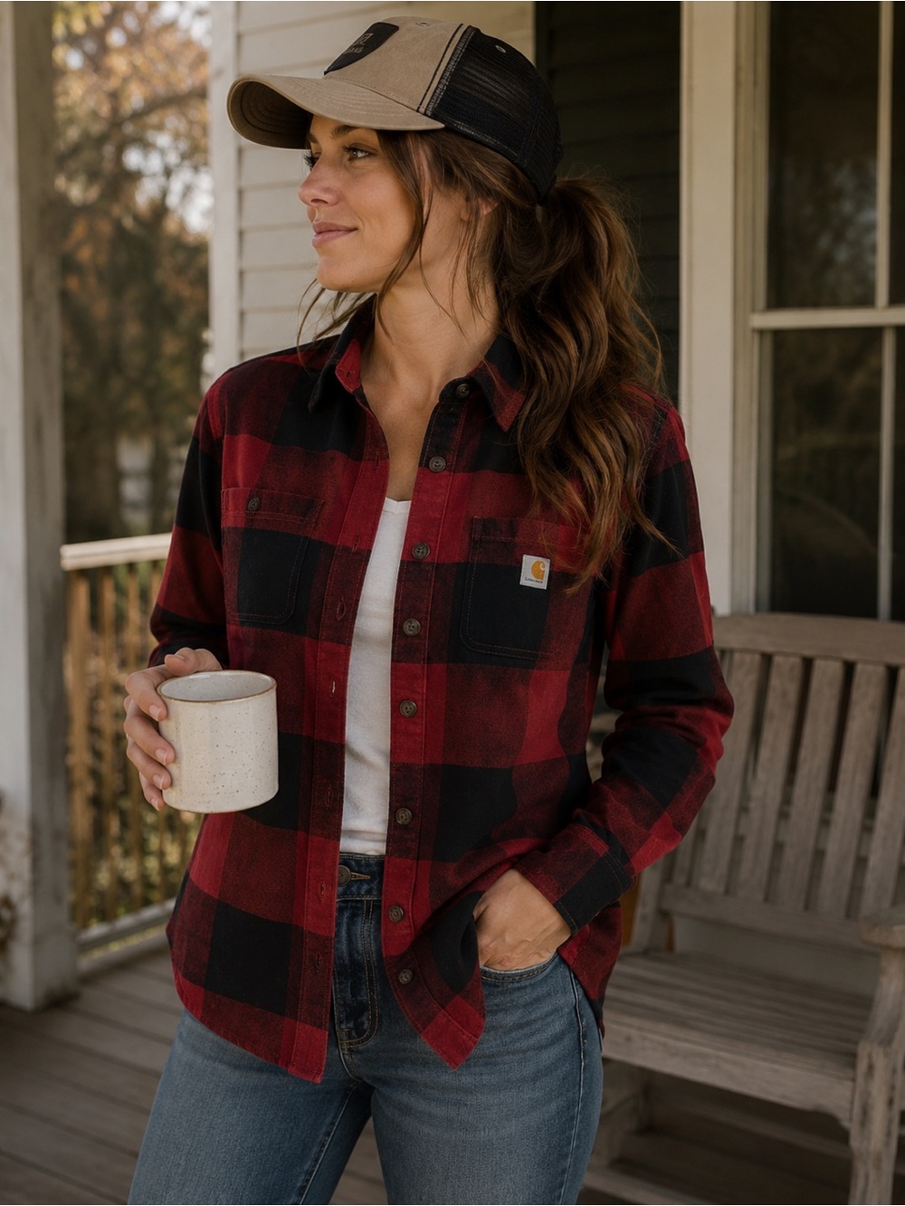 Carhartt Rugged Flex Buffalo Plaid Flannel Shirt NWT Medium